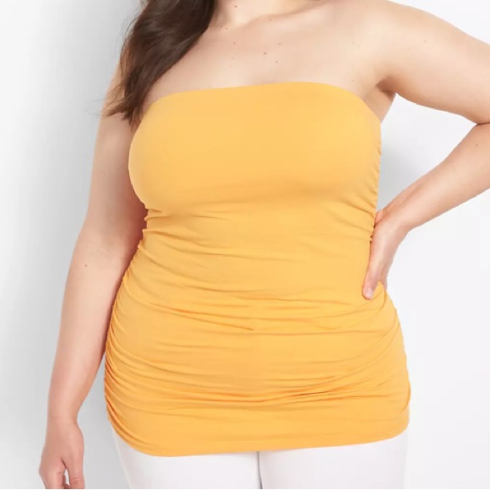 Lane Bryant orange tube top, with attach bra!